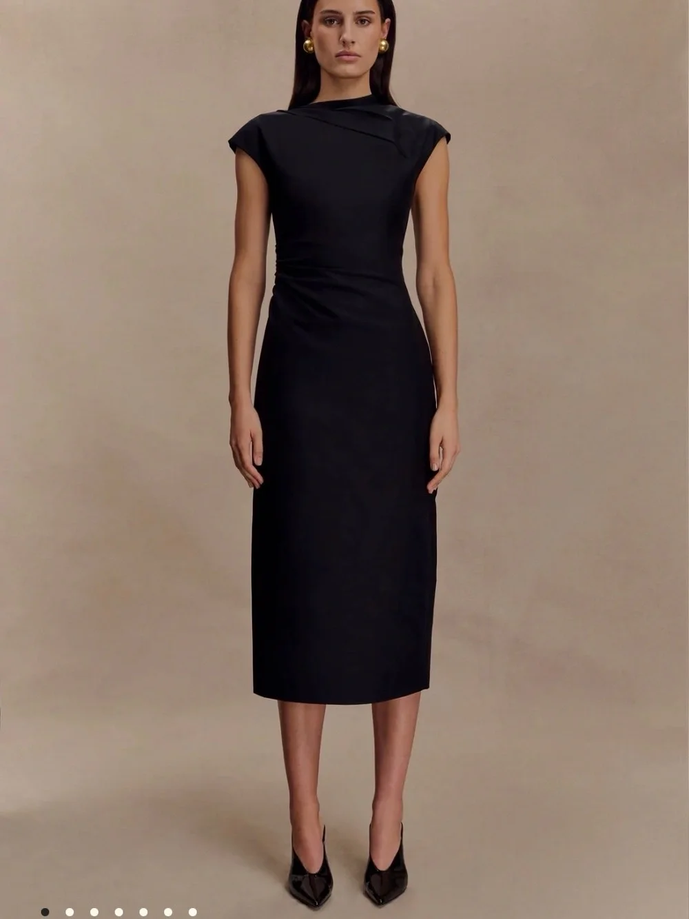 Meshki Black Midi Dress - size L - Picture 5 of 5